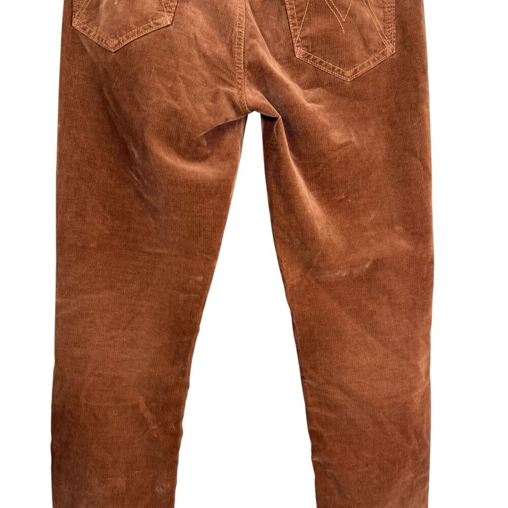Mother Pants Womens 28 Brown Dazzler Ankle Fray Mid Rise Corduroy Straight Leg - Picture 11 of 16